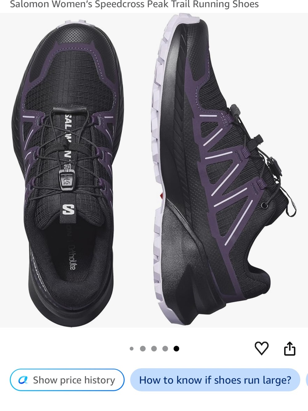 Salomon Women's Trail Runners in Black and Purple